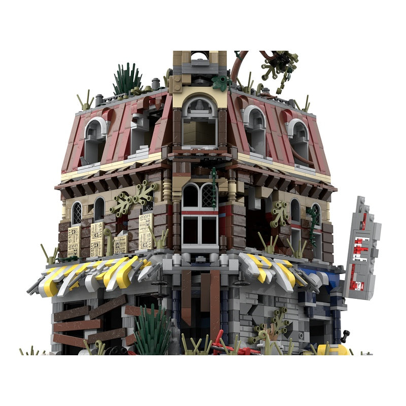 Postapocalyptic Corner Café MOC Modular Building Kit - 6