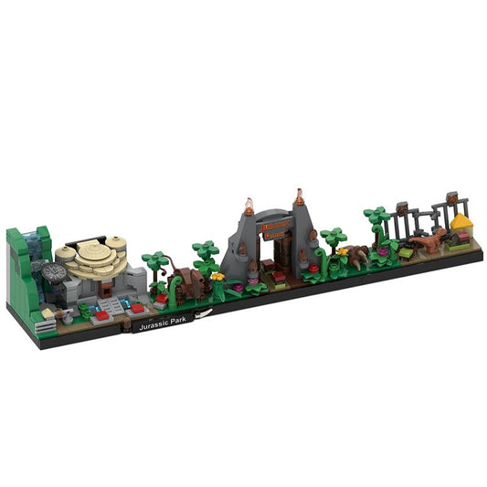 Prehistoric Island Skyline Building Kit | LEGO-Compatible MOC - 1