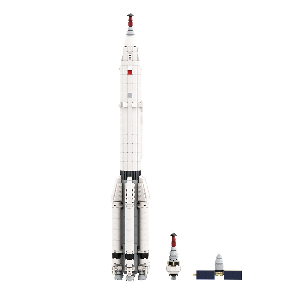 Proton K with LK-1 Circumlunar Spacecraft Building Kit | LEGO-Compatible MOC - 2