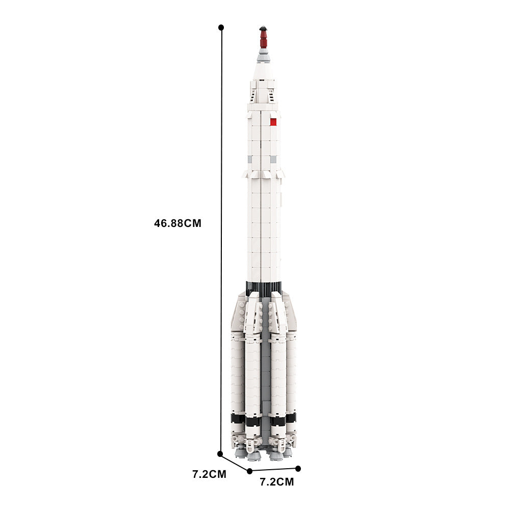 Proton K with LK-1 Circumlunar Spacecraft Building Kit | LEGO-Compatible MOC - 5
