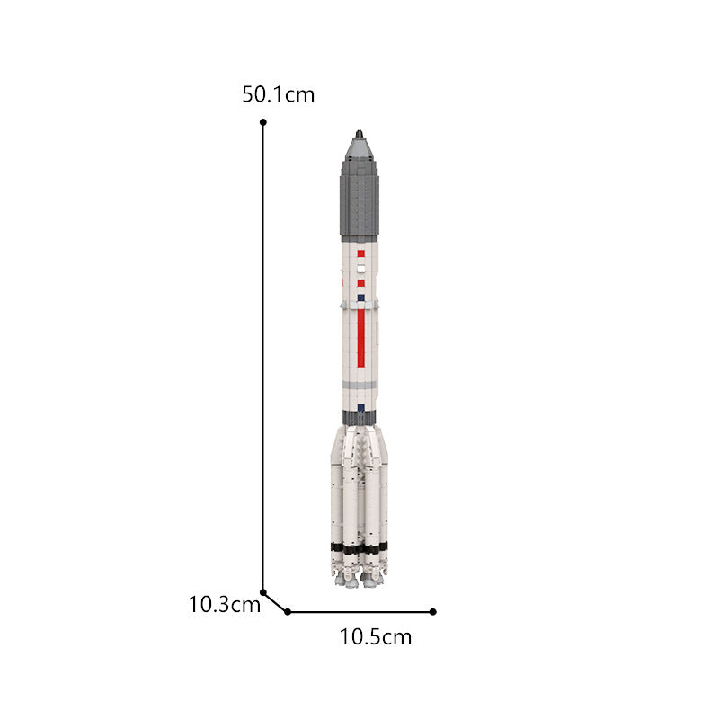 Proton M Saturn V Scale Building Kit | 1:110 Scale | LEGO-Compatible MOC - 9