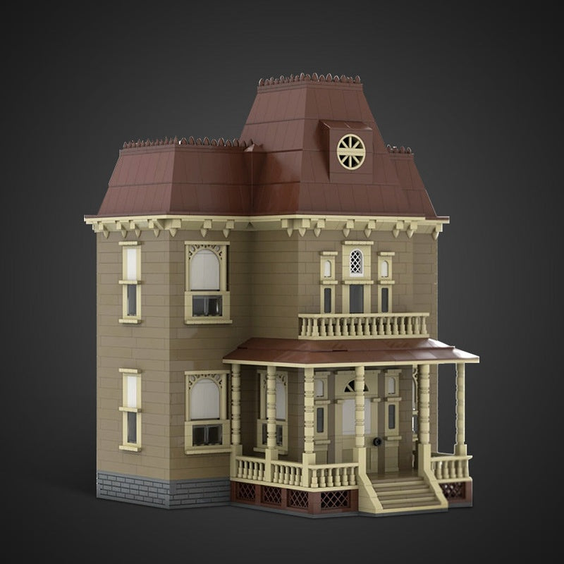 Psycho House MOC Building Kit | Haunted Architecture Diorama Model - 3