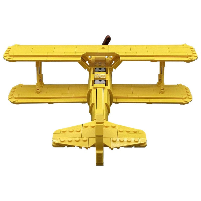PT-17 Stearman Biplane MOC Building Kit | Classic Aircraft Model - 4