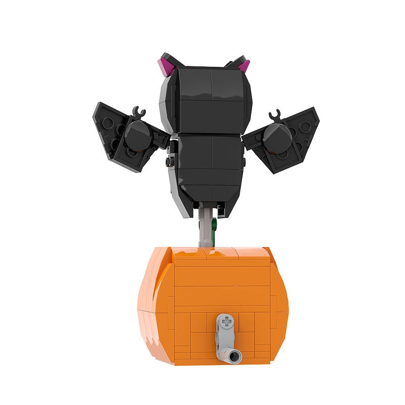Pumpkin And Bat Cube Character MOC Building Kit | Halloween Figure Model - 4