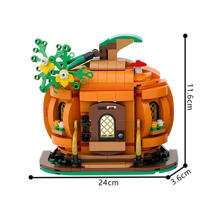 Pumpkin Cottage MOC Building Kit | Halloween Fantasy Architecture Model - 3