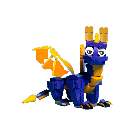 Purple Mythical Dragon Building Kit | LEGO-Compatible MOC - 1
