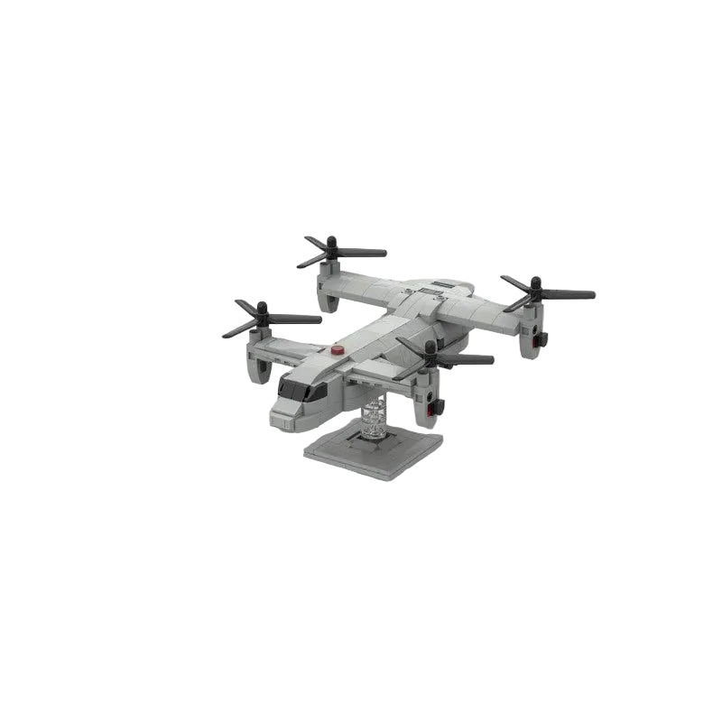 Quad Tiltrotor Transport Aircraft 1:100 Scale MOC Building Kit - 1
