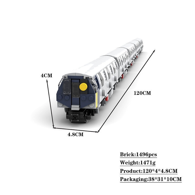 R211-Style Metro Train MOC Building Kit | Urban Subway Model 4-Wide Transit - 4