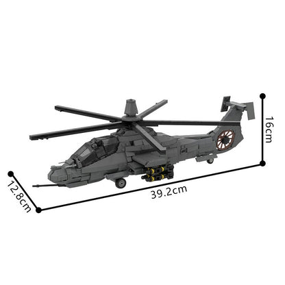 RAH-66 Comanche Helicopter MOC Building Kit | 1:35 Scale Aircraft Model - 4