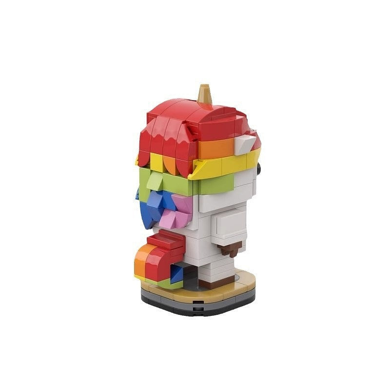 Rainbow Unicorn Fantasy Pony Cube Character MOC Building Kit - 5
