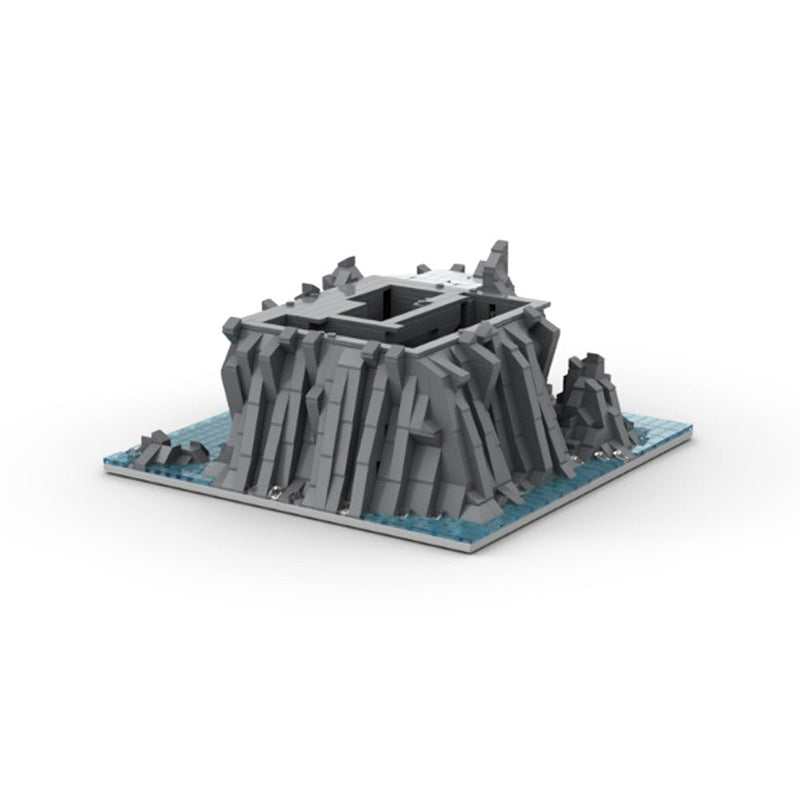 Raised Castle Baseplate MOC Building Kit | Medieval Terrain Expansion - 2