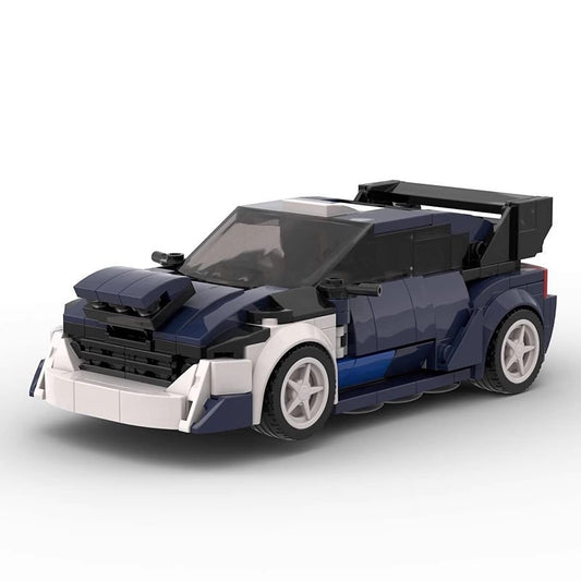 Rally Championship Turbo Hatchback Race Car Building Kit | 8-Wwide LEGO-Compatible MOC - 1