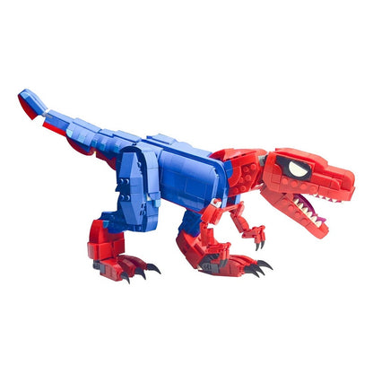 Red & Blue Masked T-Rex MOC Building Kit - 4