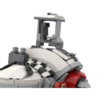 Red & White Gothic Heavy Knight Mech MOC Building Kit - 5