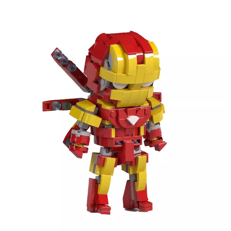 Red Armor Hero Mecha Suit Building Kit | LEGO-Compatible MOC - 4