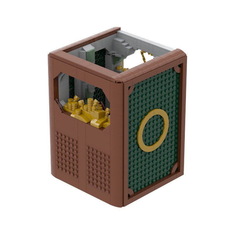 Red Dragon Treasure Hoard Book Nook Building Kit | LEGO-Compatible MOC - 5