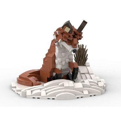 Red Fox MOC Building Kit | Wildlife Animal Display Model - 1