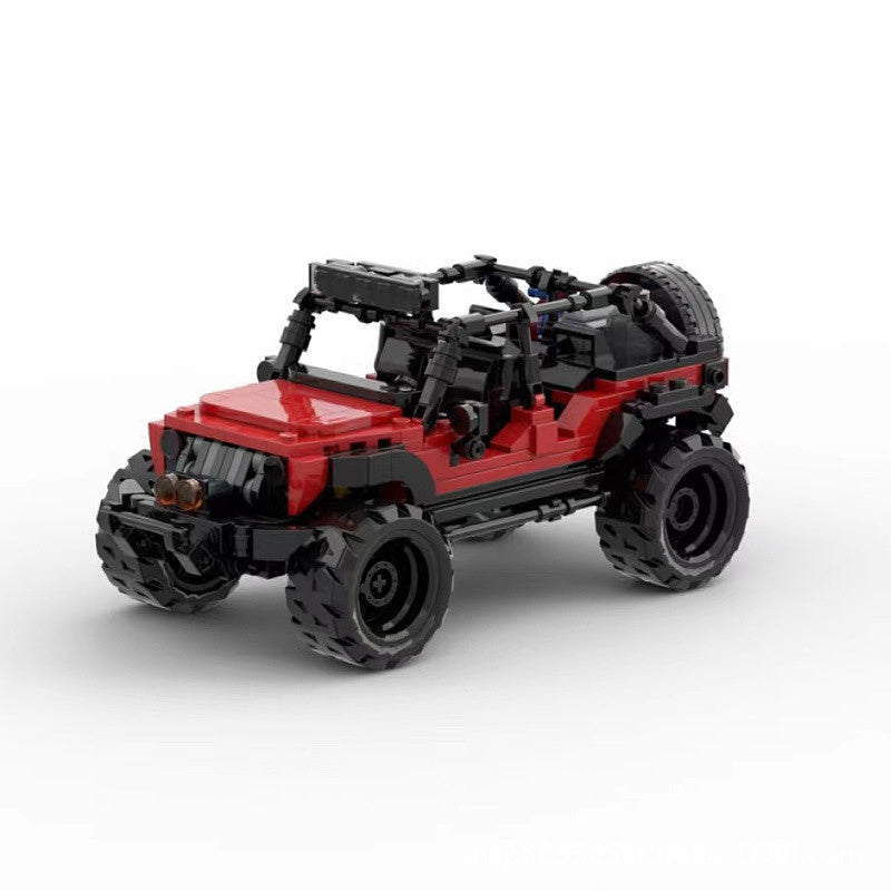 Red Off-Road 4x4 Crawler Building Kit | LEGO-Compatible MOC - 1