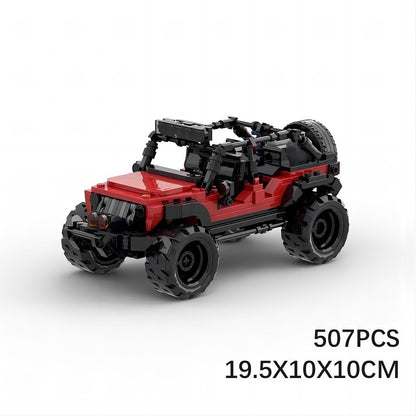 Red Off-Road 4x4 Crawler Building Kit | LEGO-Compatible MOC - 5