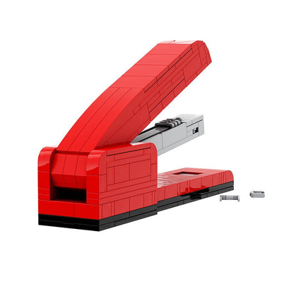 Red Office Stapler MOC Building Kit | Creative Desk Display Model - 5