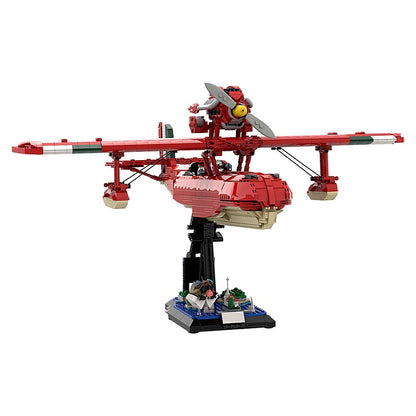 Red Seaplane Building Kit | LEGO-Compatible MOC - 3