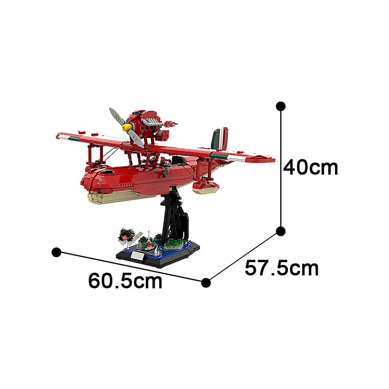 Red Seaplane Building Kit | LEGO-Compatible MOC - 4