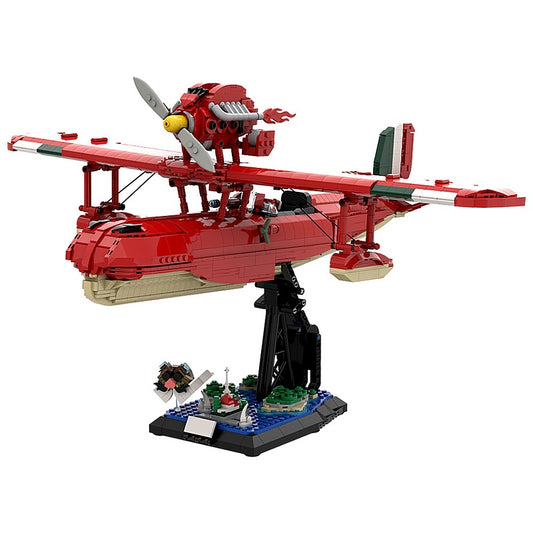 Red Seaplane Building Kit | LEGO-Compatible MOC - 5