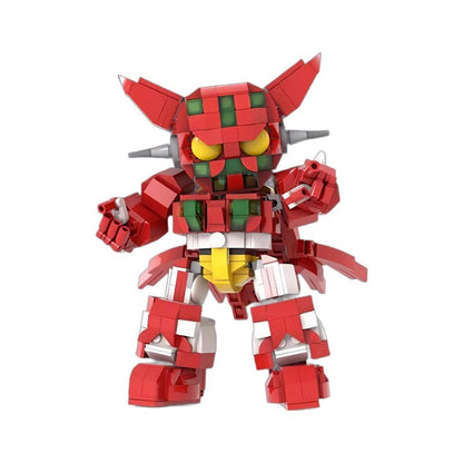 Red Transformation Robot Robo 1 MOC Building Kit | Mecha Figure Model - 1