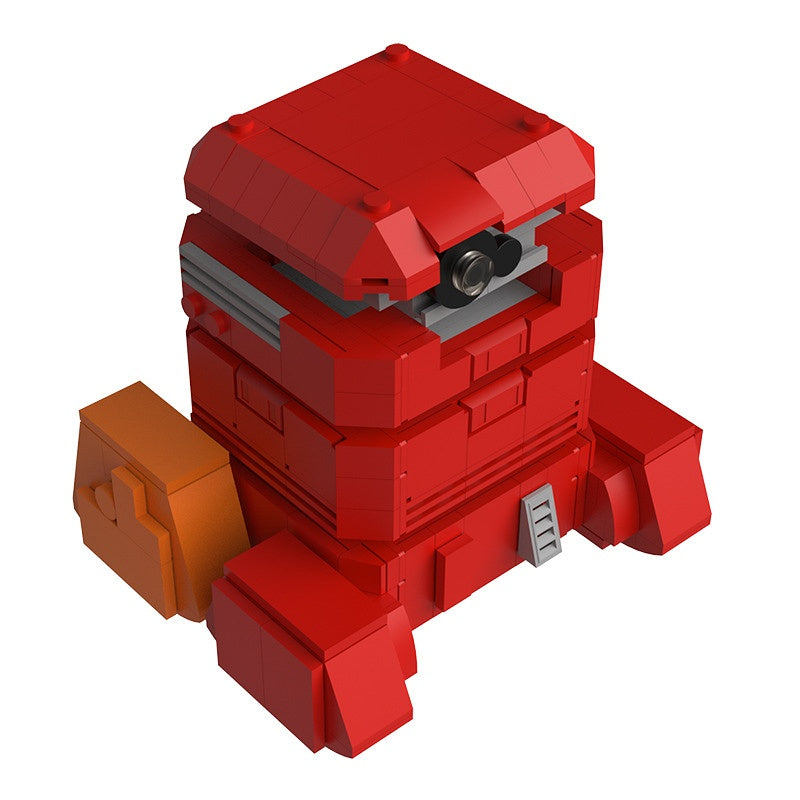 Red Utility Robot MOC Building Kit | Sci-Fi Service Robot - 3