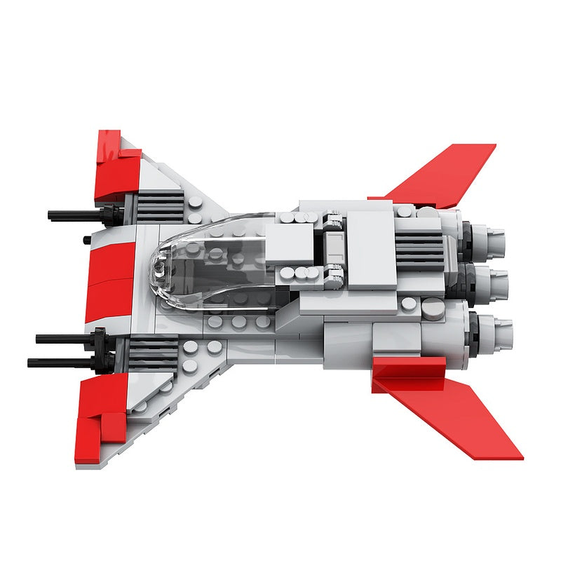 Red-Wing Pirate Starfighter MOC Building Kit - 3