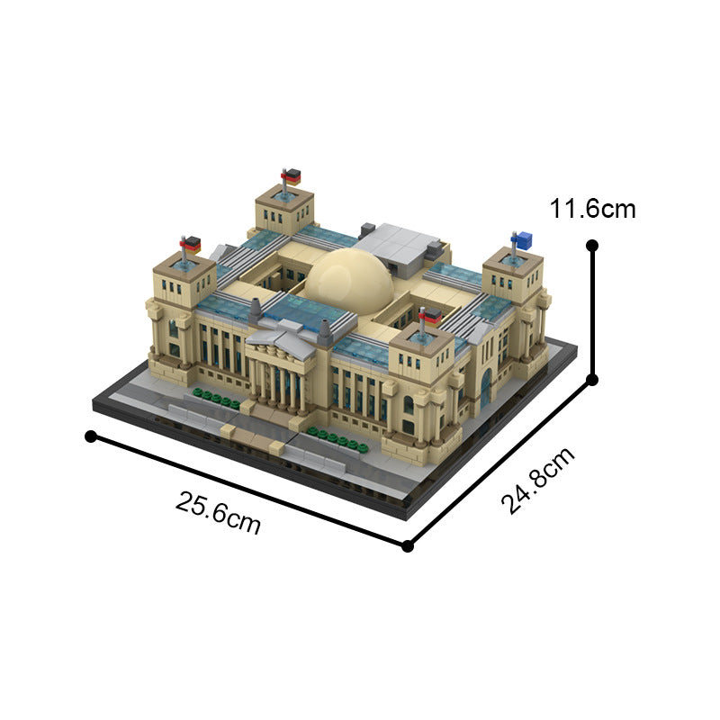 Reichstag Berlin Building Kit | LEGO-Compatible MOC - 4