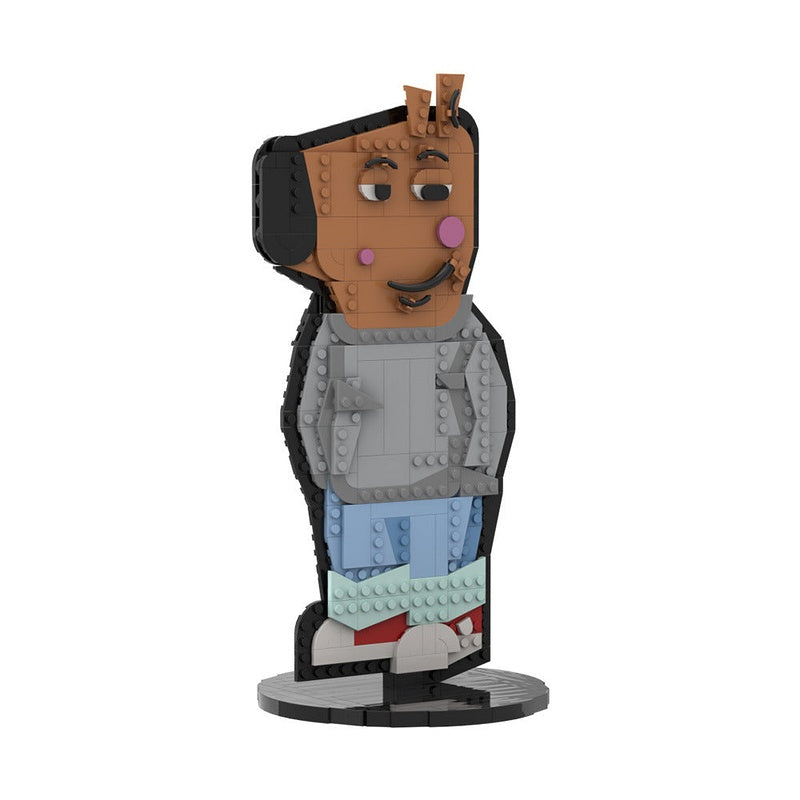 Relaxed Cartoon Character MOC Building Kit | Cute Figure Display Model - 1