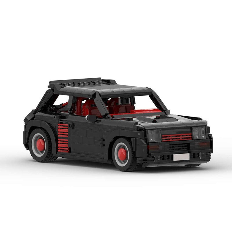 Retro 1980s French Turbo Rally Hatchback Building Kit | LEGO-Compatible MOC - 2