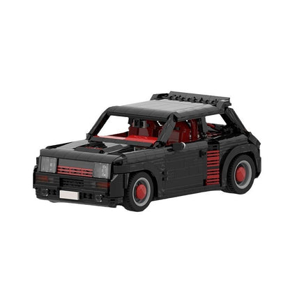 Retro 1980s French Turbo Rally Hatchback Building Kit | LEGO-Compatible MOC - 5