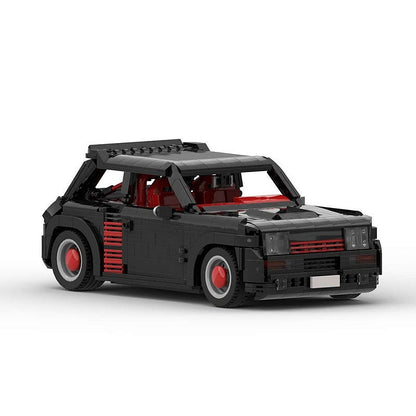 Retro 1980s French Turbo Rally Hatchback MOC Building Kit | Vintage Sports Car - 2
