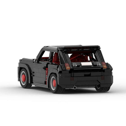 Retro 1980s French Turbo Rally Hatchback MOC Building Kit | Vintage Sports Car - 3