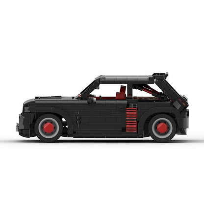 Retro 1980s French Turbo Rally Hatchback MOC Building Kit | Vintage Sports Car - 4