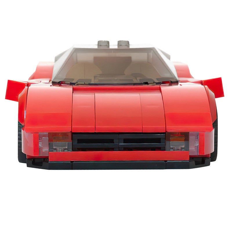 Retro 1980s Italian Sports Car Building Kit | 8-Wide LEGO-Compatible MOC - 3
