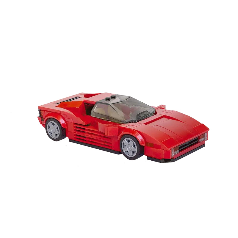 Retro 1980s Italian Sports Car Building Kit | 8-Wide LEGO-Compatible MOC - 4