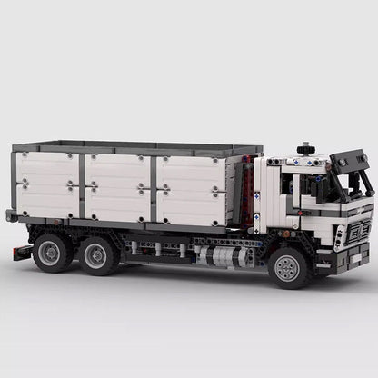 Retro 3-Axle Hookloader Truck MOC Building Kit | Cargo Vehicle - 4