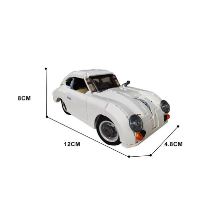 Retro 356 Classic Sports Car Building Kit | LEGO-Compatible MOC - 2