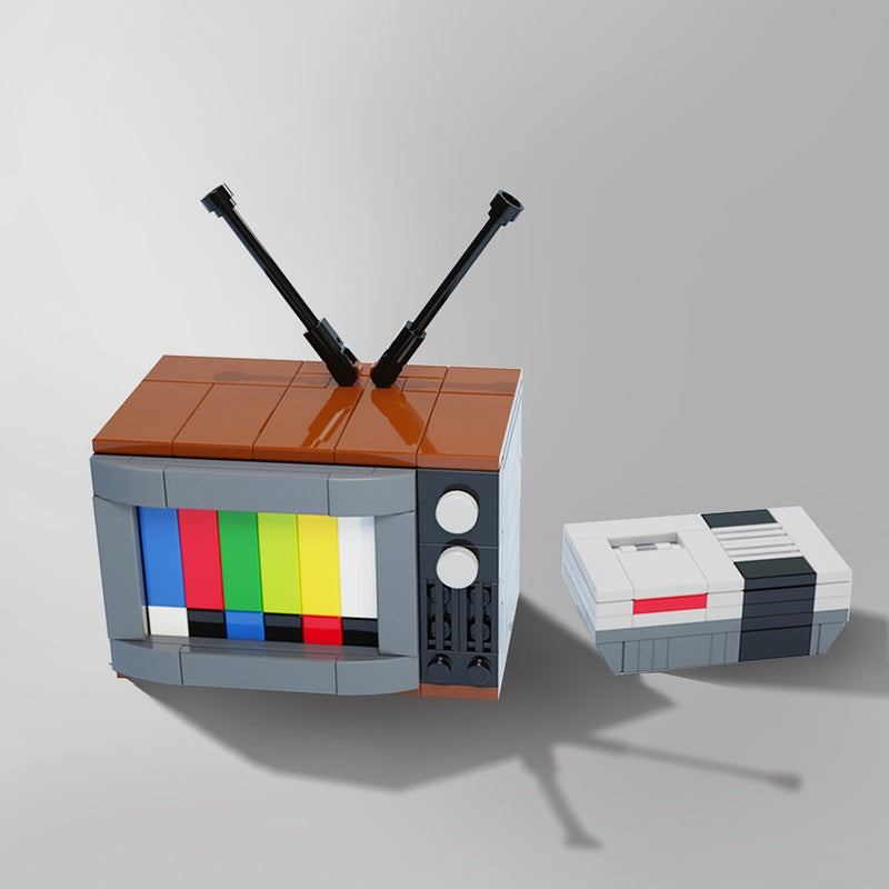 Retro 8-Bit Game Console & CRT TV Building Kit | LEGO-Compatible MOC - 2