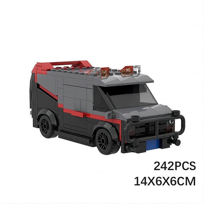 Retro 80s Action Adventure Van MOC Building Kit - 4