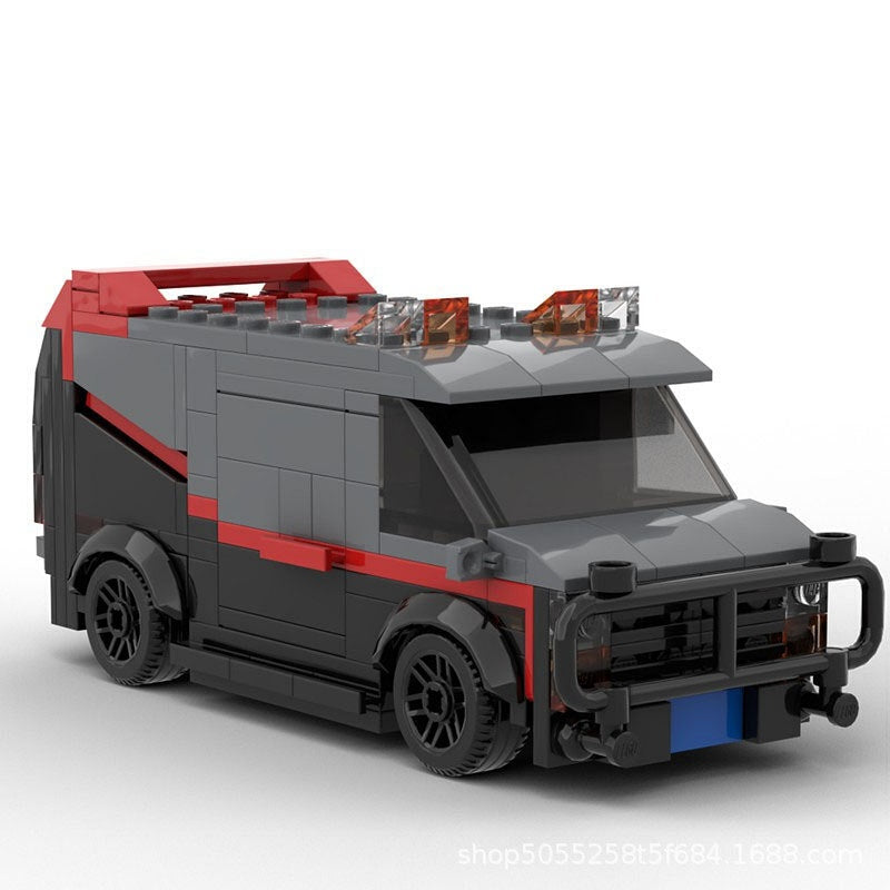 Retro 80s Action TV Series Van Building Kit | LEGO-Compatible MOC - 1