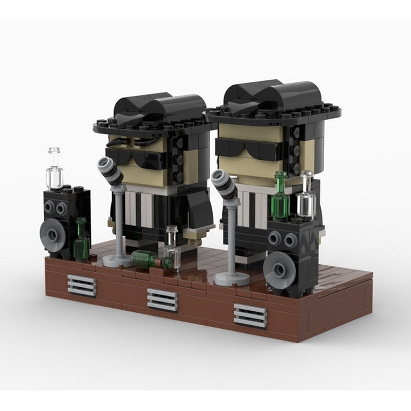Retro 80s Blues Musicians BrickHeadz Building Kit | LEGO-Compatible MOC - 3