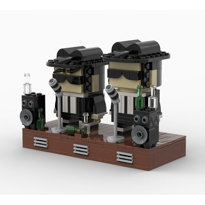 Retro 80s Blues Musicians BrickHeadz Building Kit | LEGO-Compatible MOC - 3