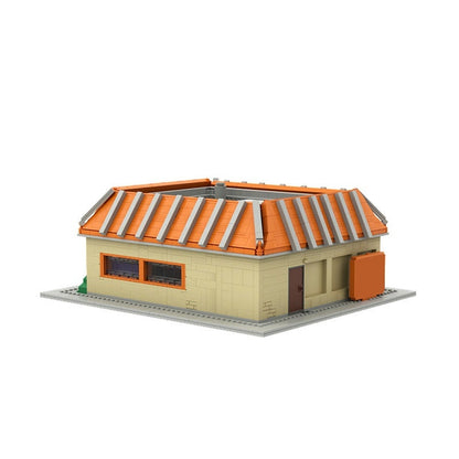 Retro Animated Sitcom Burger Restaurant Building Kit - 2