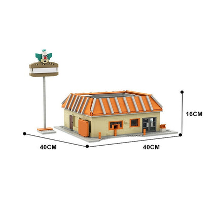 Retro Animated Sitcom Burger Restaurant Building Kit - 3