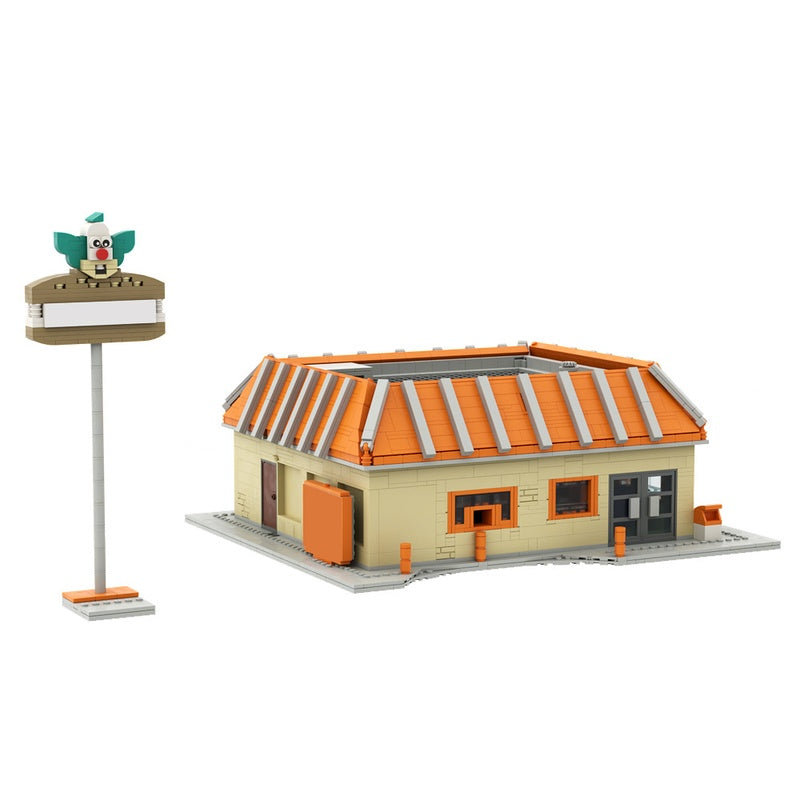 Retro Animated Sitcom Burger Restaurant Building Kit | LEGO-Compatible MOC - 2