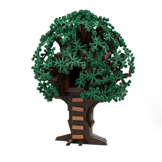 Retro Cartoon Backyard Treehouse Building Kit | LEGO-Compatible MOC - 5